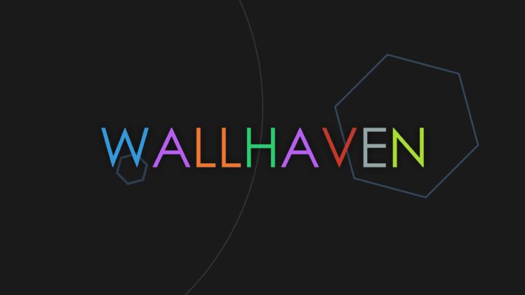 wallhaven, Text, Hexagon, Minimalism, Black background, Colorful HD Wallpaper Desktop Background