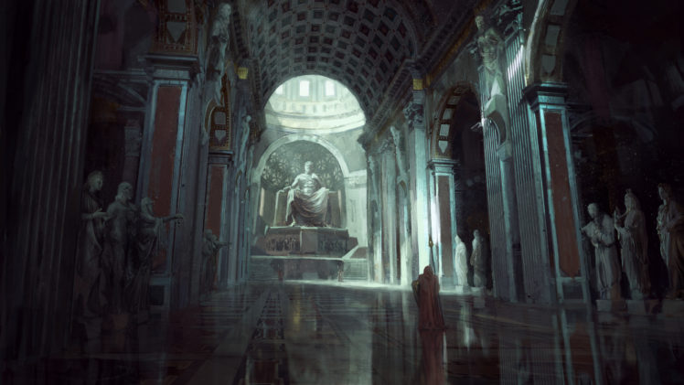 Path of Exile, Digital art, Video games, Statue, Palace HD Wallpaper Desktop Background