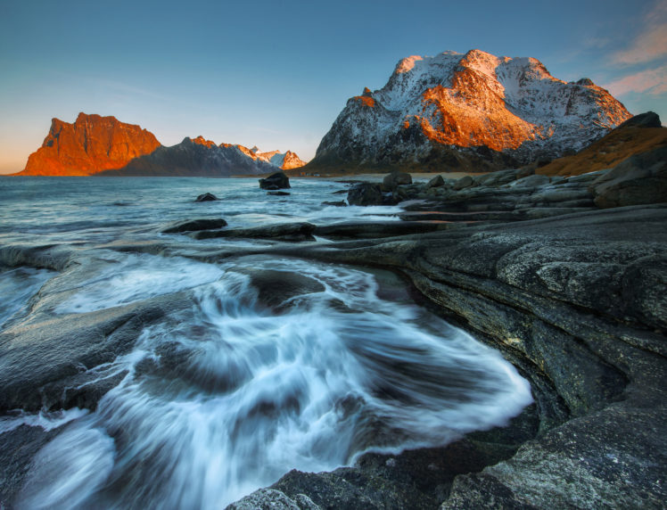 water, Long exposure, Mountains, Nature HD Wallpaper Desktop Background