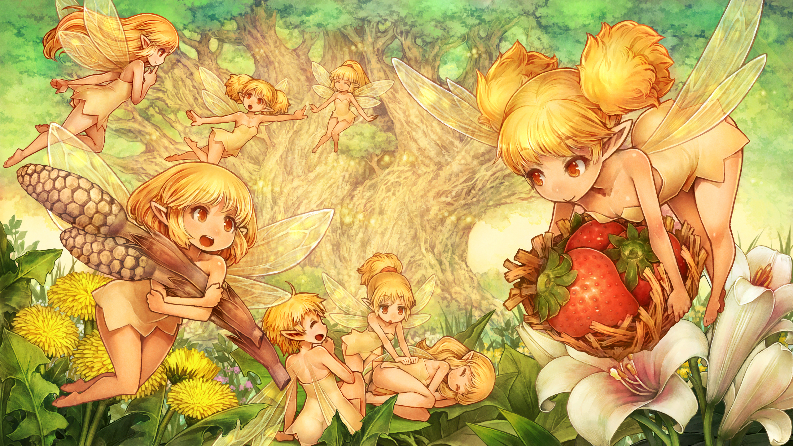 fairies, Dragons Crown, Fantasy art Wallpaper