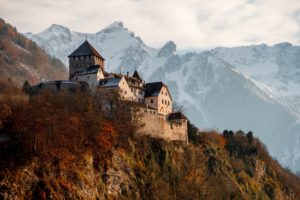 snow, Mountains, Landscape, Nature, Liechtenstein, Castle, Vaduz Castle