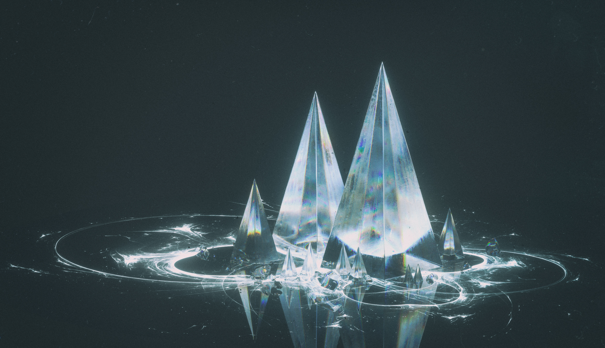 abstract, Crystal, Reflection, 3D Wallpaper