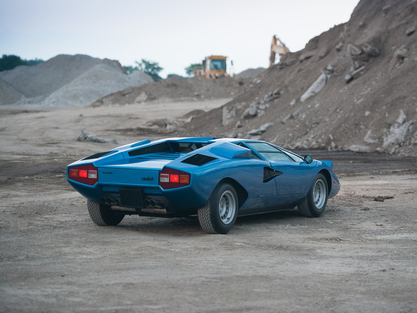 Lamborghini Countach, Classic car, Blue cars Wallpaper