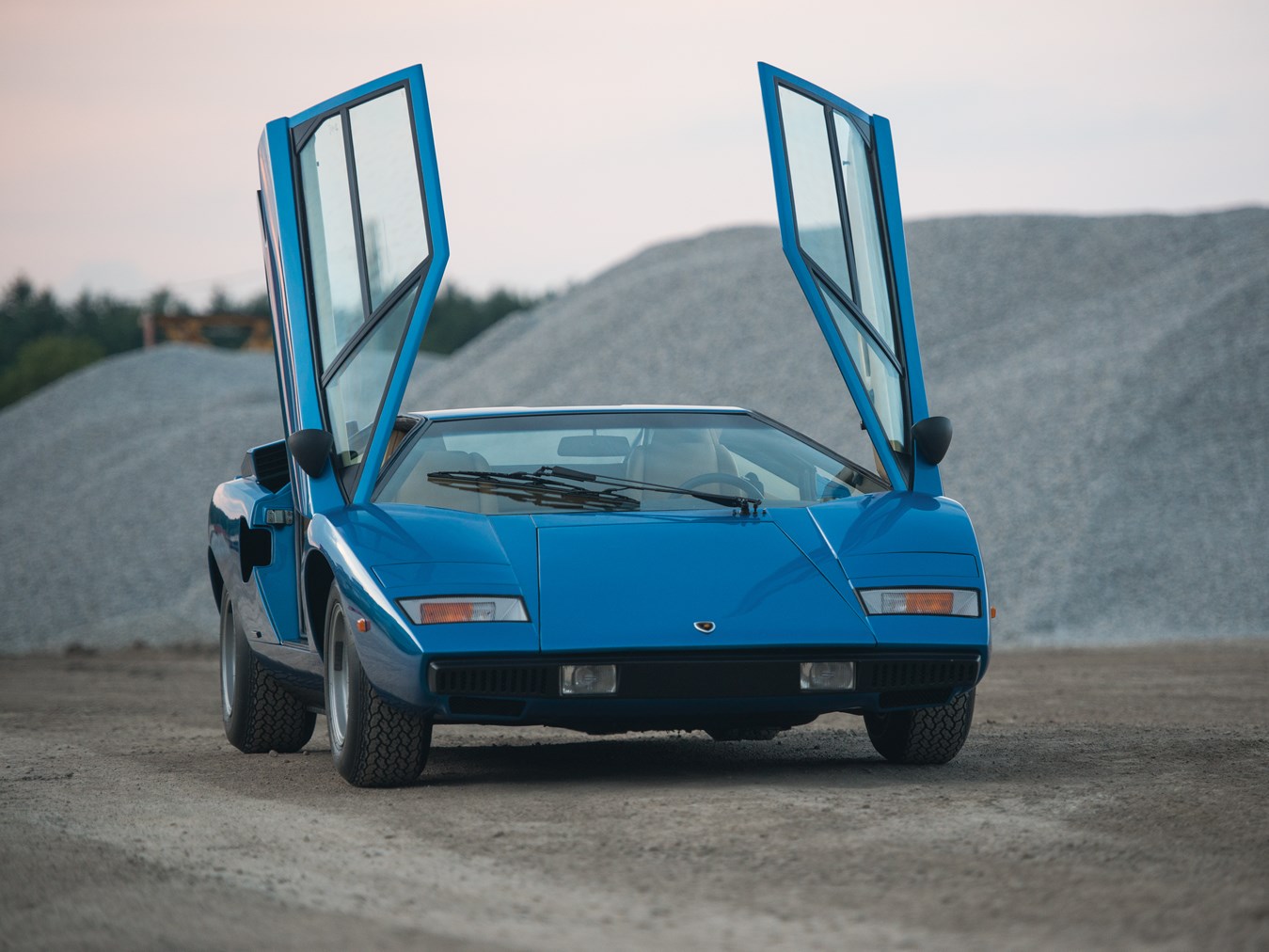 Lamborghini Countach, Blue cars, Classic car Wallpaper