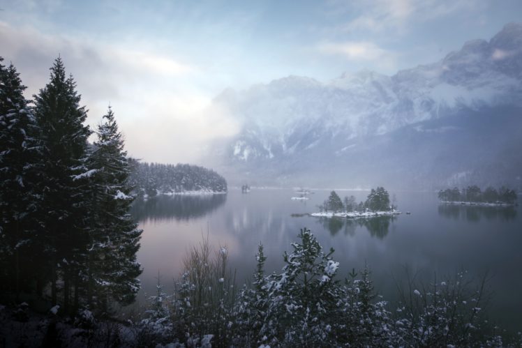 water, Winter, Landscape, Mountains, Nature HD Wallpaper Desktop Background