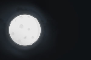 Moon, Night, Sky, Digital art, Vector, Vector graphics, Black background
