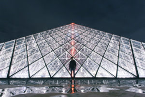 Elaine Li, Architecture, Modern, Pyramid, Paris, Louvre