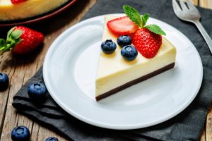 food, Fruit, Cheesecake, Strawberries, Blueberries