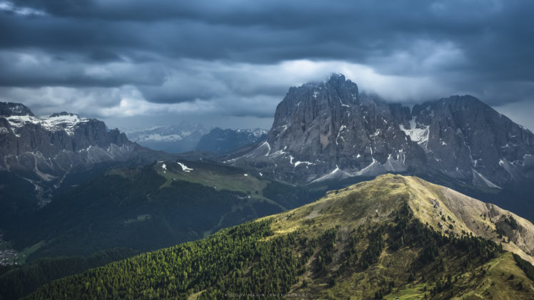 landscape, Mountains, Clouds, Dolomite alps HD Wallpaper Desktop Background