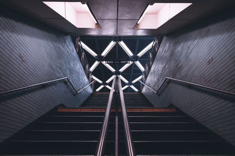 Tim Gaweco, Architecture, Subway, Stairs HD Wallpaper Desktop Background