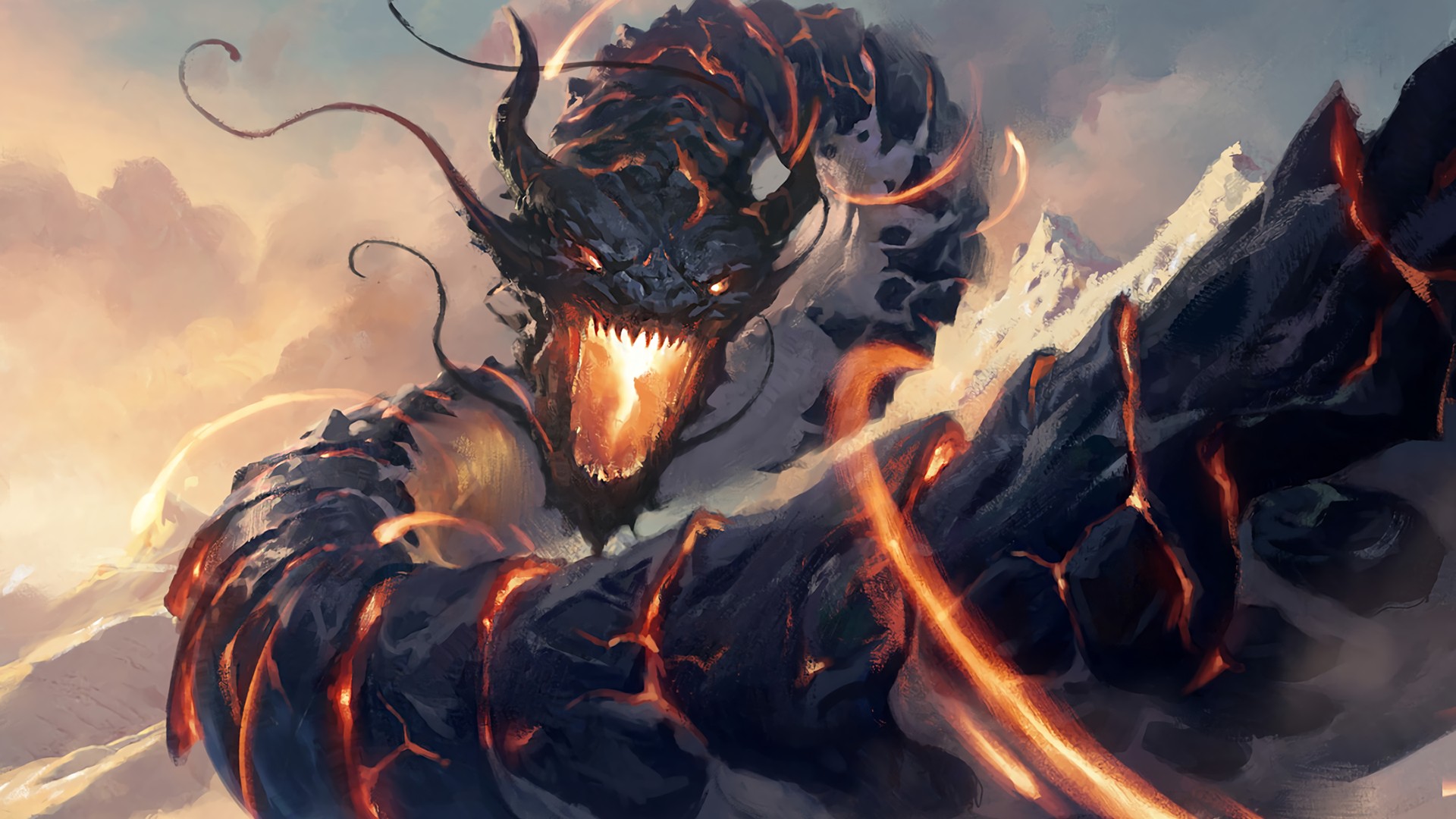 digital art, Dragon, Fantasy art, Magic: The Gathering Wallpaper