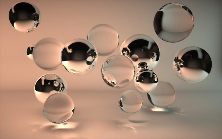 water drops, CGI, Digital art, Reflection HD Wallpaper Desktop Background