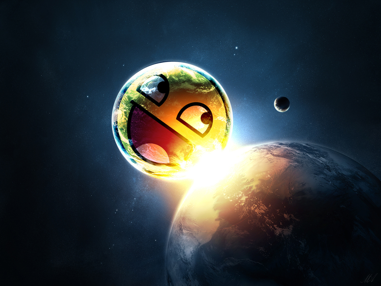 epic smiley, Space, Parody Wallpapers HD / Desktop and Mobile Backgrounds