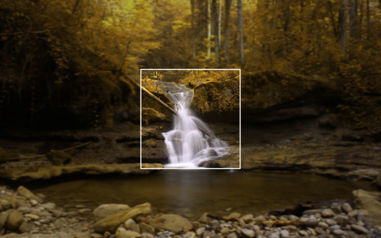 waterfall, Nature, Landscape, Blurred, Photoshop HD Wallpaper Desktop Background