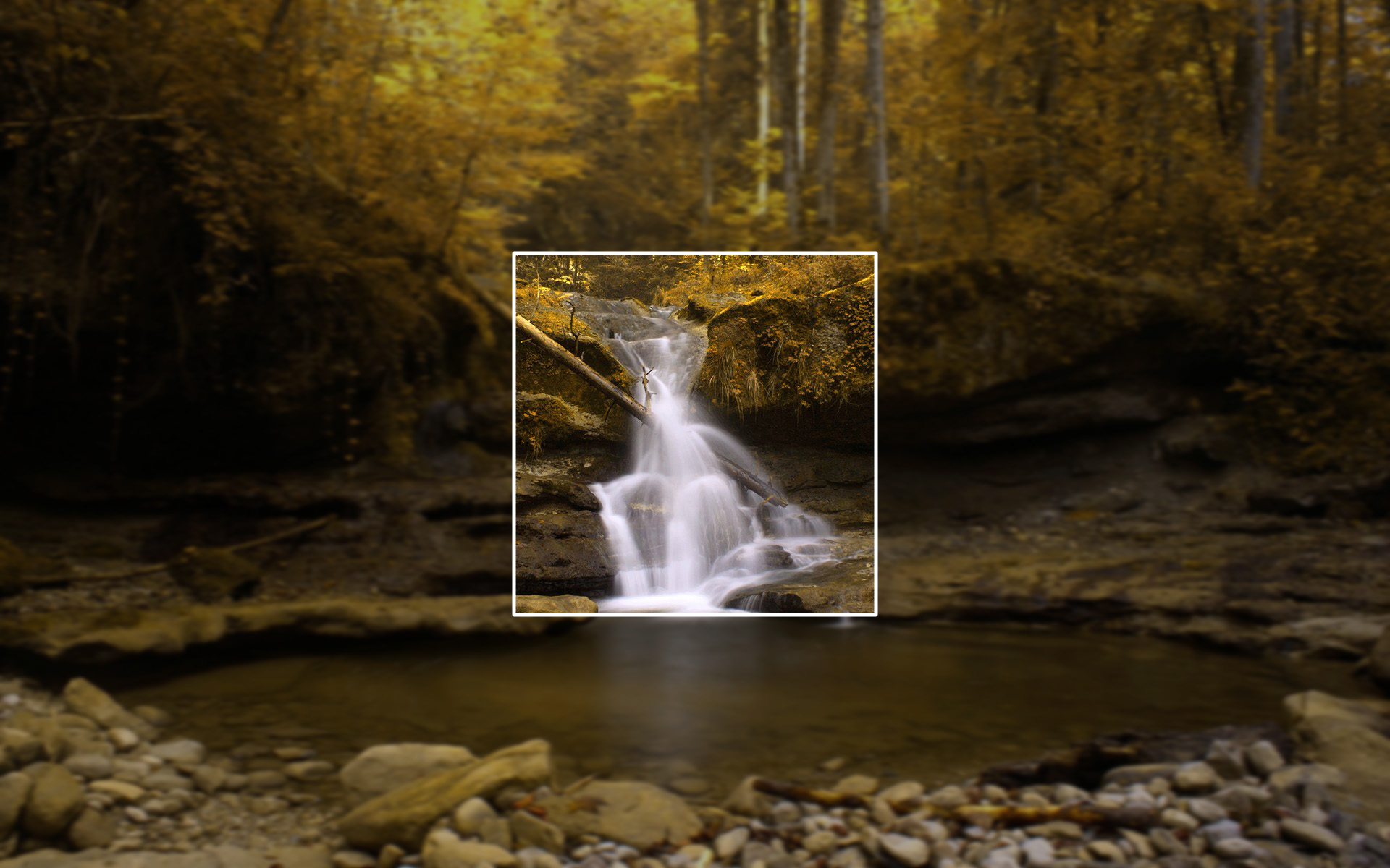 waterfall, Nature, Landscape, Blurred, Photoshop Wallpaper