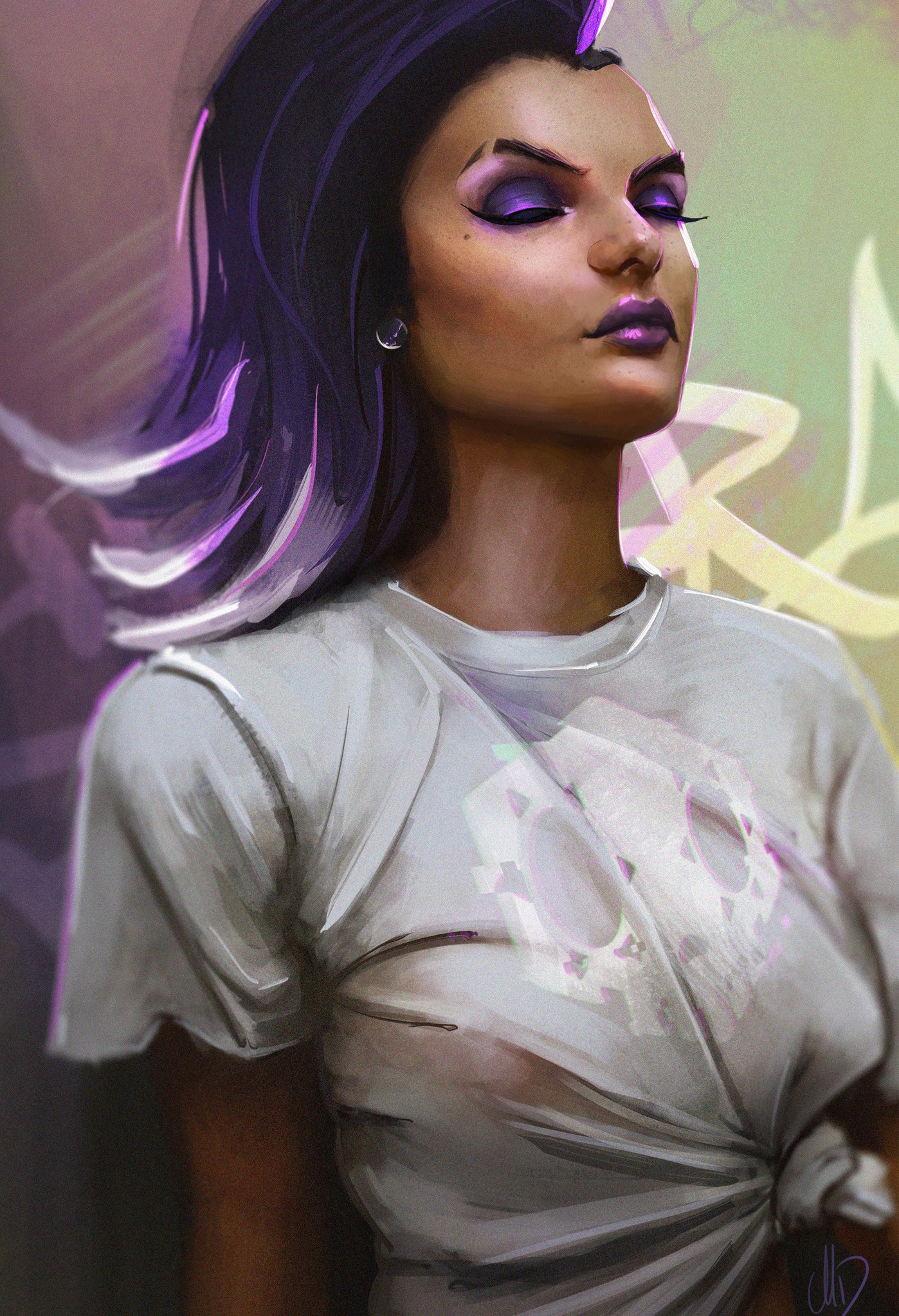 Women Digital Art Overwatch Sombra Sombra Overwatch Wallpapers Hd Desktop And Mobile Backgrounds