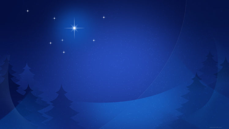 trees, Christmas, Stars, Night HD Wallpaper Desktop Background