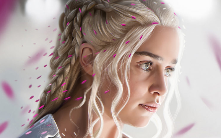Daenerys Targaryen, Emilia Clarke, Game of Thrones, Digital art HD Wallpaper Desktop Background