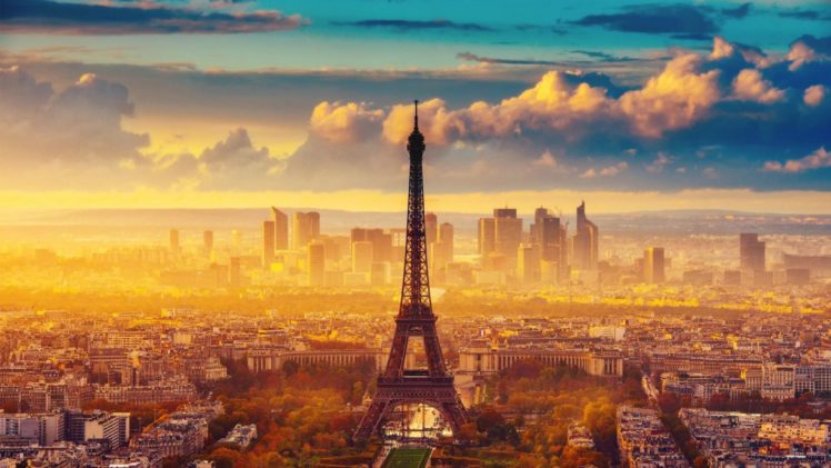 Eiffel Tower, Street view, Paris HD Wallpaper Desktop Background