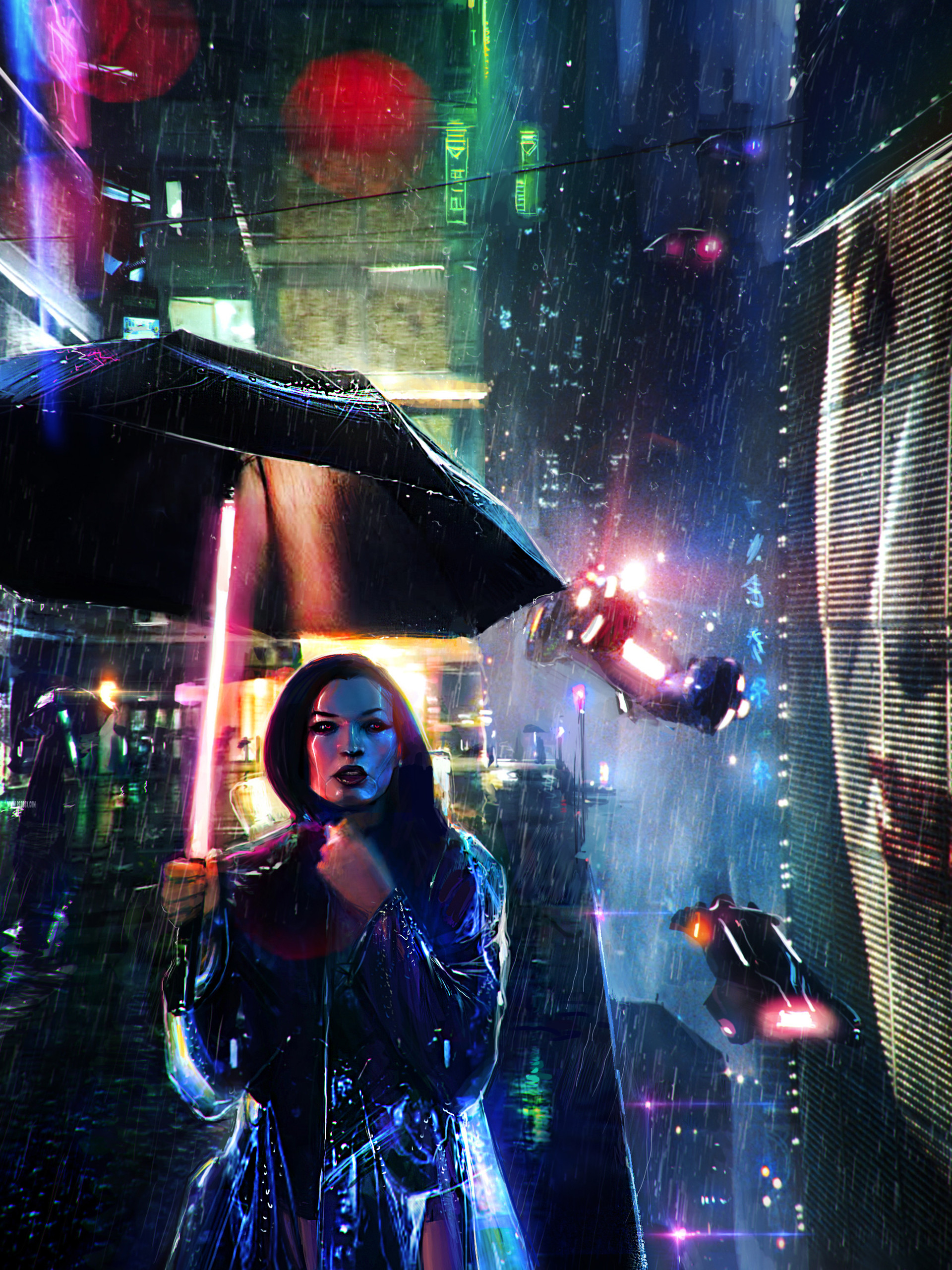 Jacek Babinski, Cyberpunk, Gynoid Wallpaper