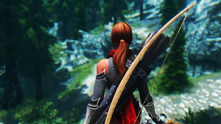 women, Ponytail, The Elder Scrolls V: Skyrim, The Elder Scrolls HD Wallpaper Desktop Background
