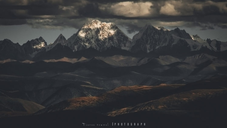 landscape, Mountains, Gongga Shan, Clouds HD Wallpaper Desktop Background
