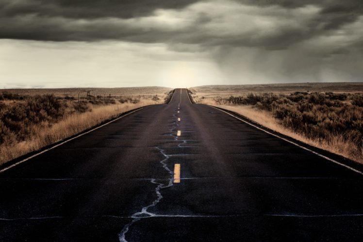 road, Sky, Asphalt, Landscape HD Wallpaper Desktop Background