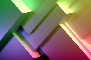 rainbows, Geometry, Square, Abstract, Cube, Blender, Modern, CGI