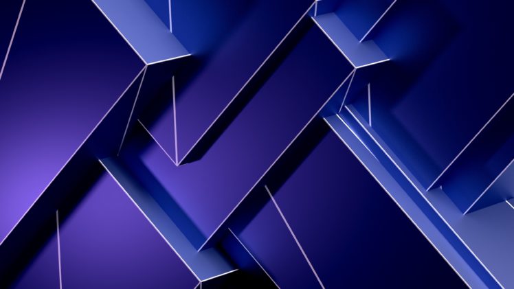 cube, Blender, Abstract, Geometry, Modern, Blue, Square, CGI HD Wallpaper Desktop Background