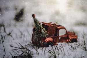 toys, Car, Snow, Christmas