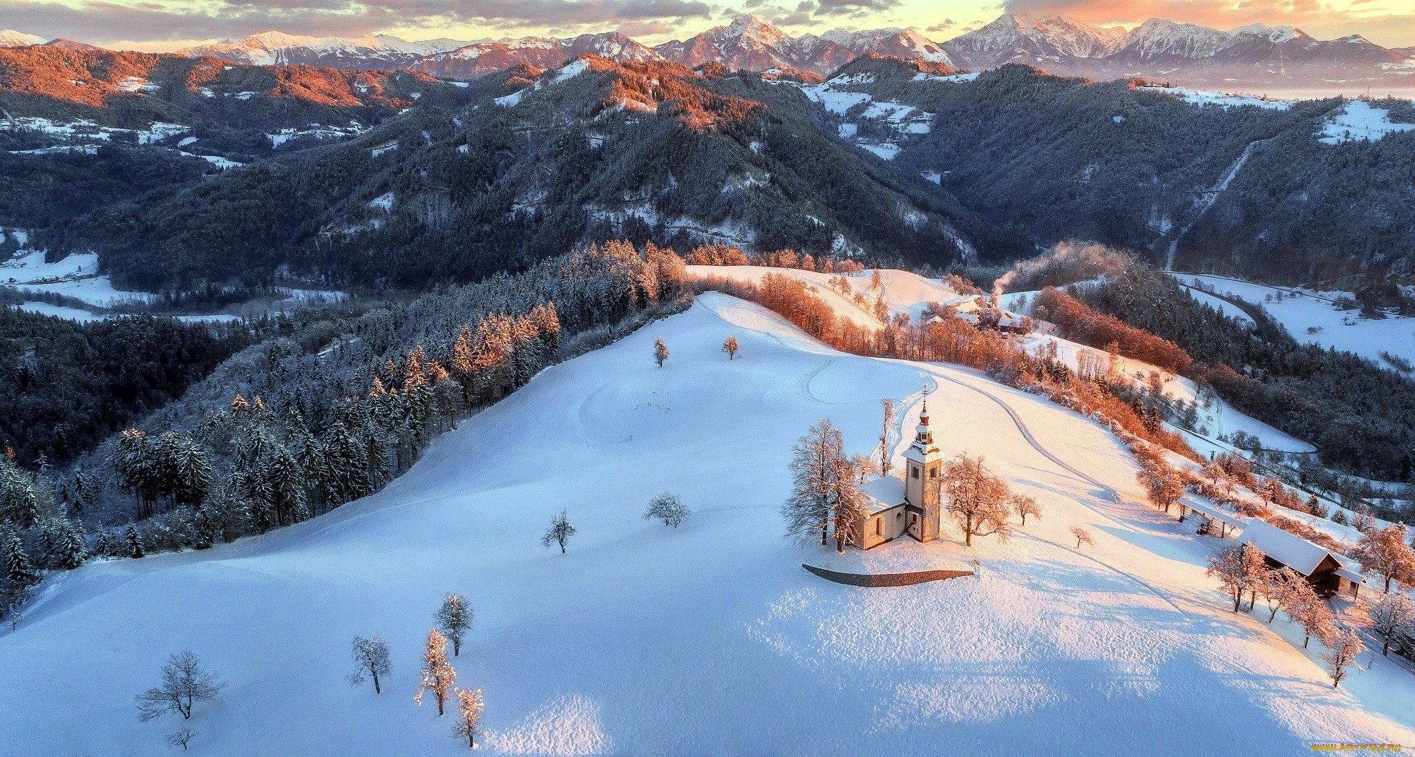 nature, Winter, Mountains, Snow, Landscape Wallpaper