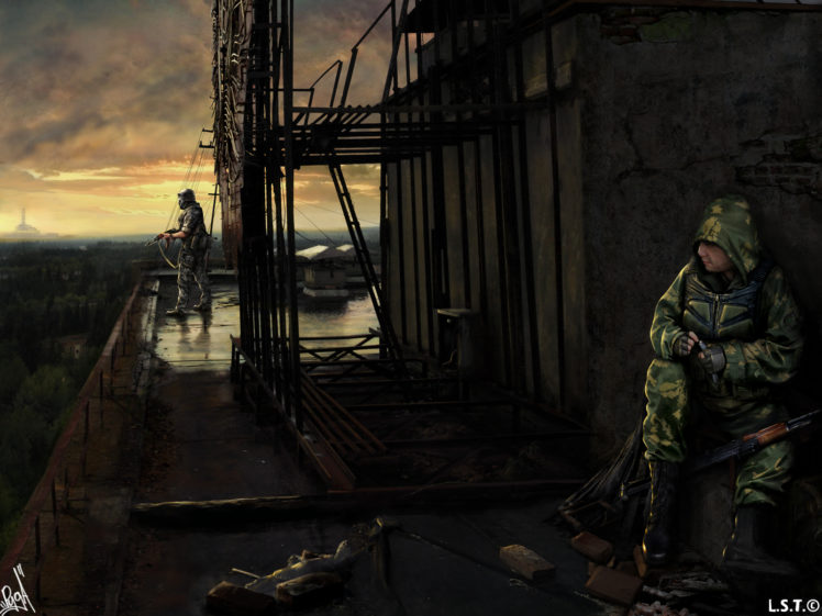 S.T.A.L.K.E.R., First person shooter, Atmosphere, Artwork, S.T.A.L.K.E.R.: Call of Pripyat, S.T.A.L.K.E.R.: Shadow of Chernobyl, S.T.A.L.K.E.R.: Clear Sky HD Wallpaper Desktop Background