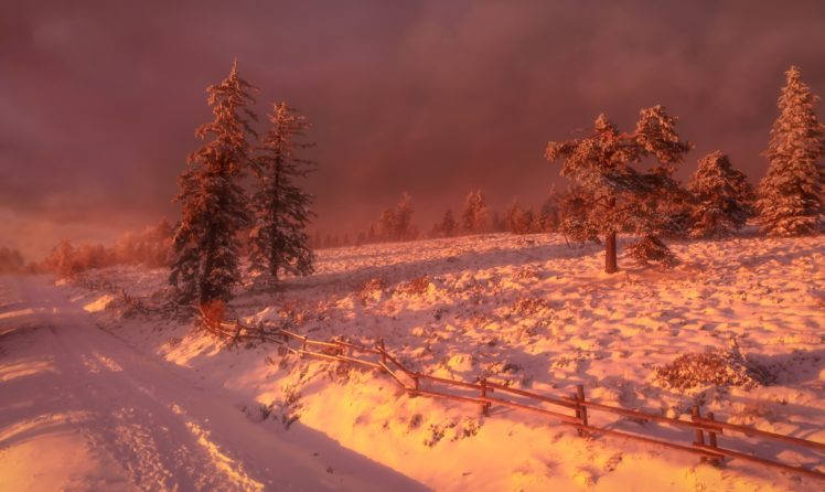 winter, Snow, Landscape, Nature, Trees HD Wallpaper Desktop Background