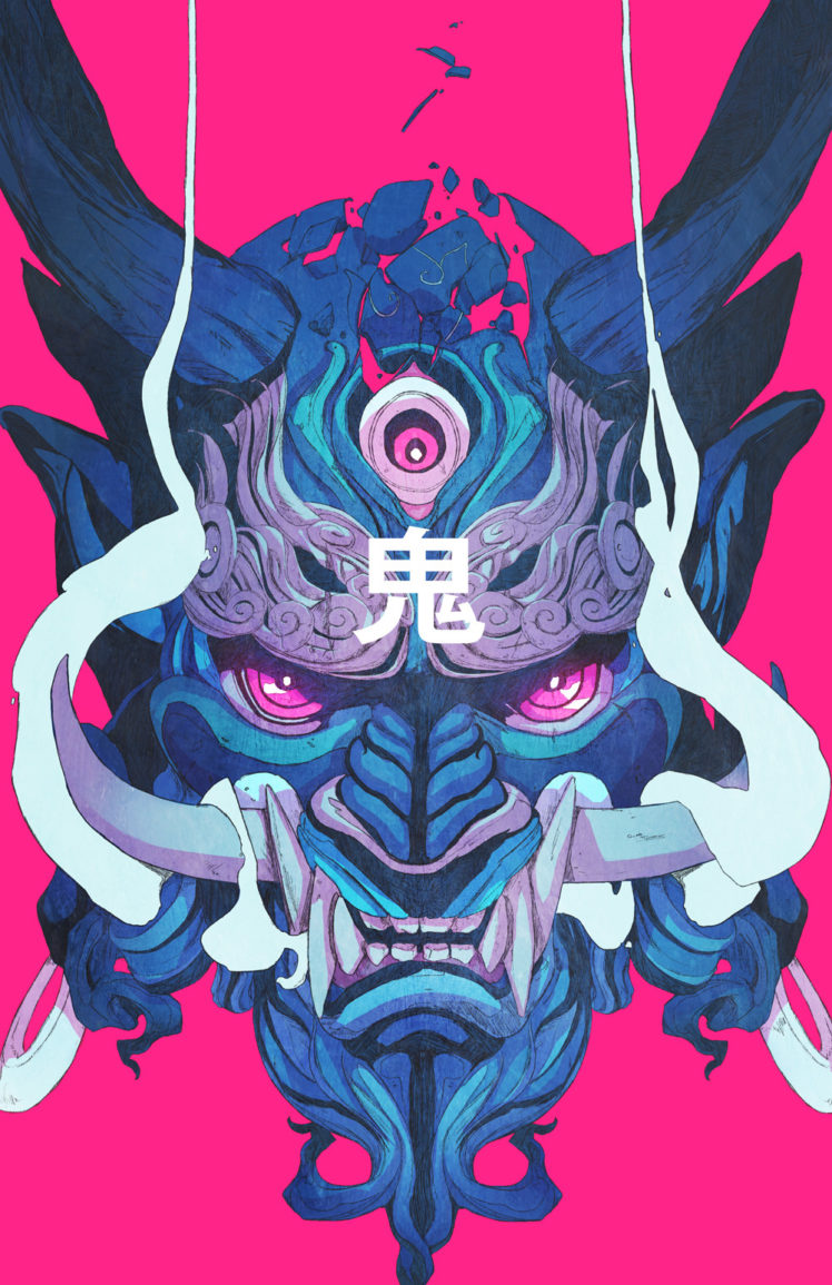mask, Demon, Samurai, Chun Lo HD Wallpaper Desktop Background