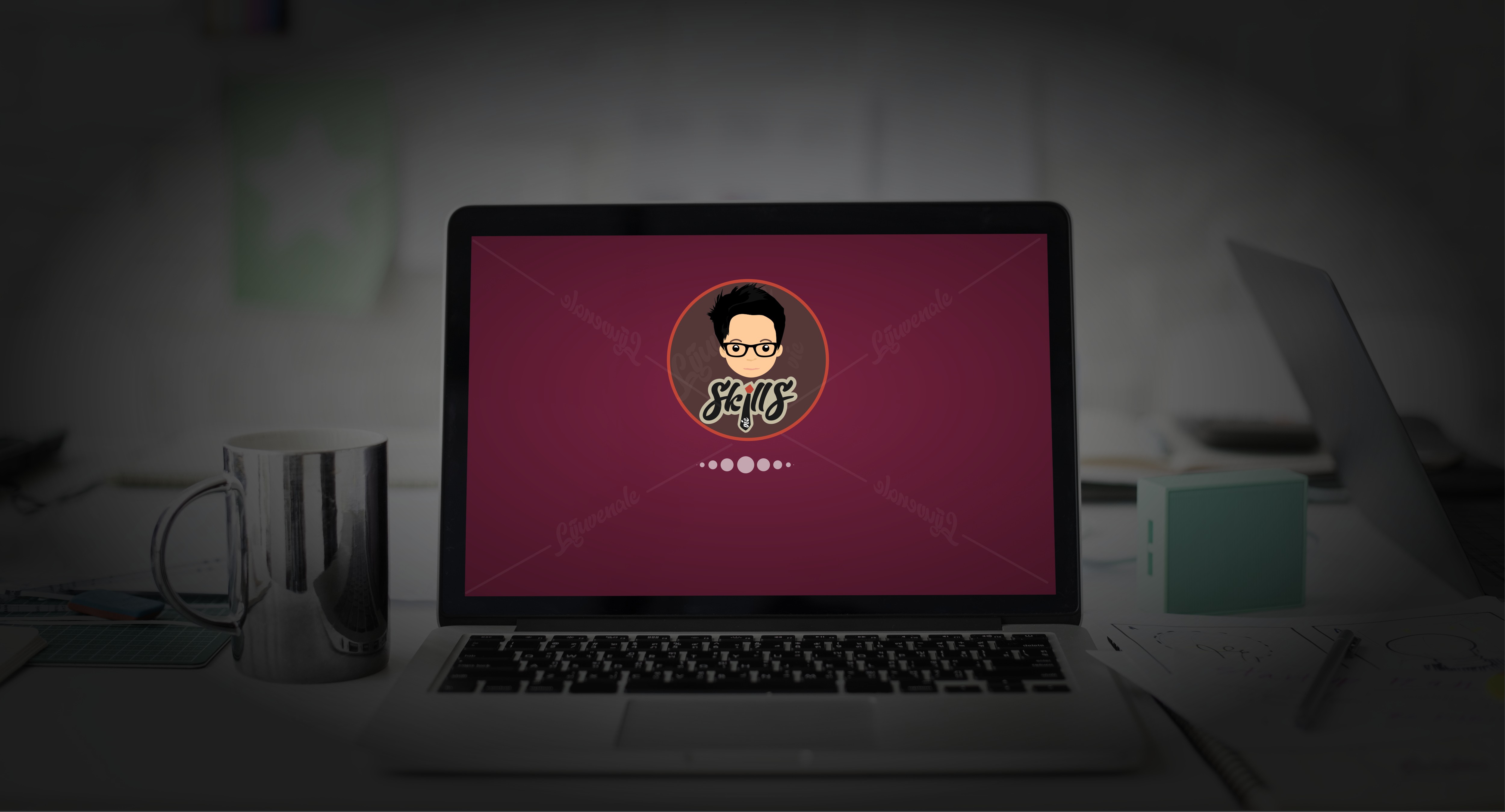 laptop, Mugs, Desk Wallpaper