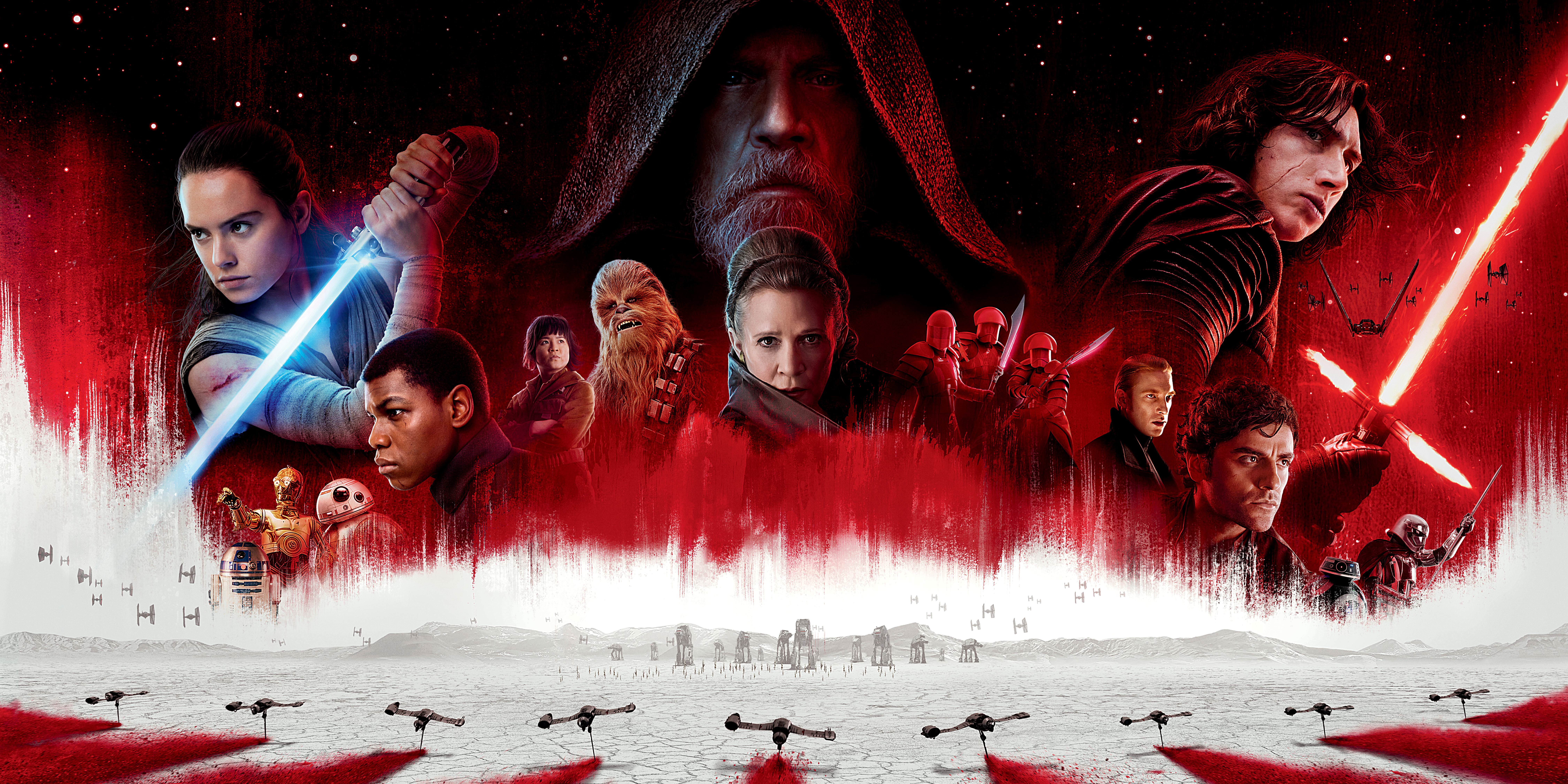 Luke Skywalker, Star Wars: The Last Jedi, Lightsaber Wallpaper