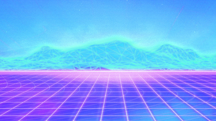 vaporwave, Grid HD Wallpaper Desktop Background