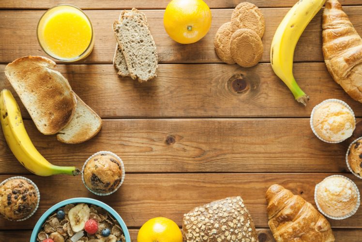 still life, Food, Fruit, Bread, Bananas HD Wallpaper Desktop Background