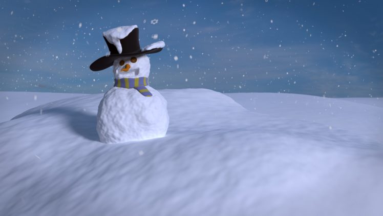 Blender, Snowmen HD Wallpaper Desktop Background
