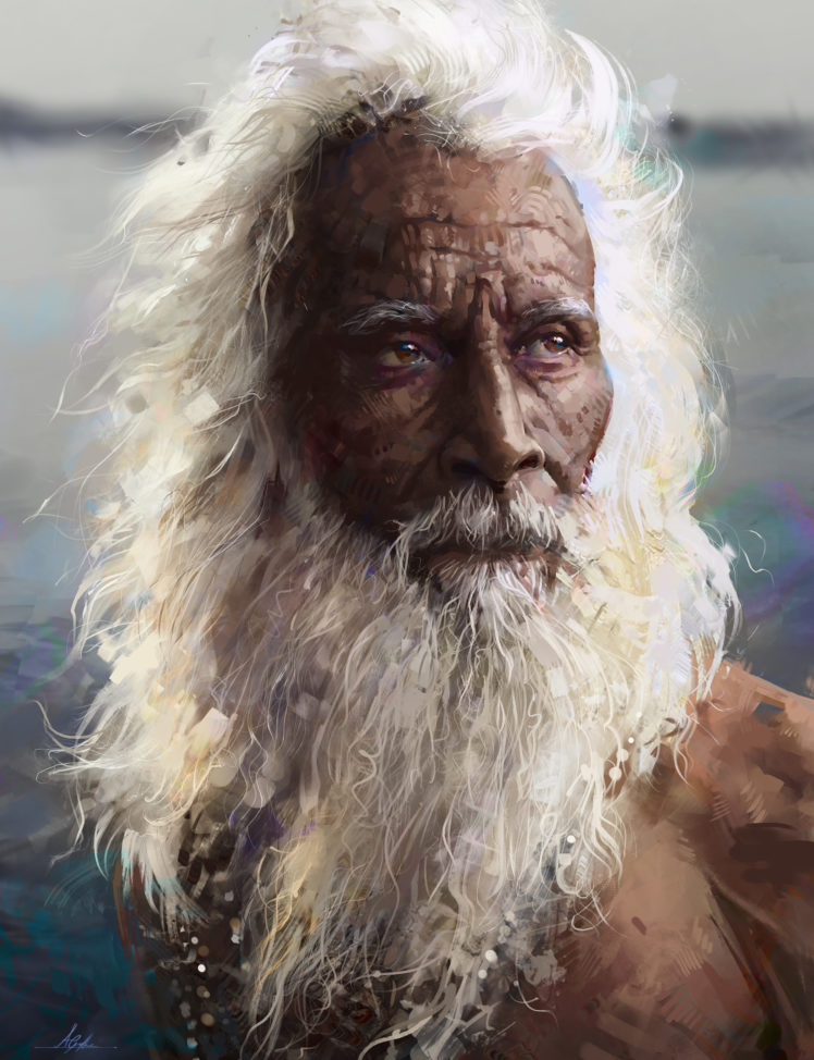 beard, Old people, Drawing HD Wallpaper Desktop Background
