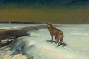 Alfred Kowalski Wierusz, Polish, Classic art, Wolf, Artwork
