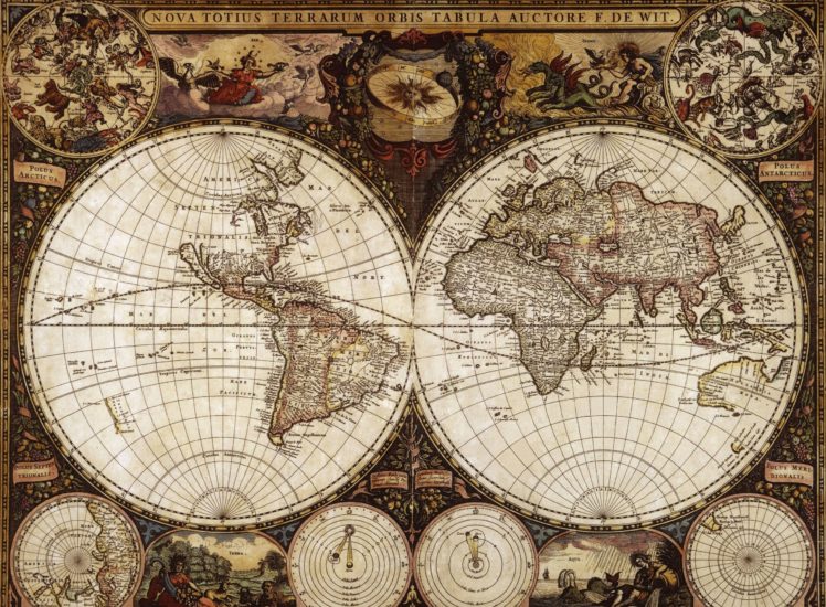 map, Artwork, World map, 1665 (Year) HD Wallpaper Desktop Background