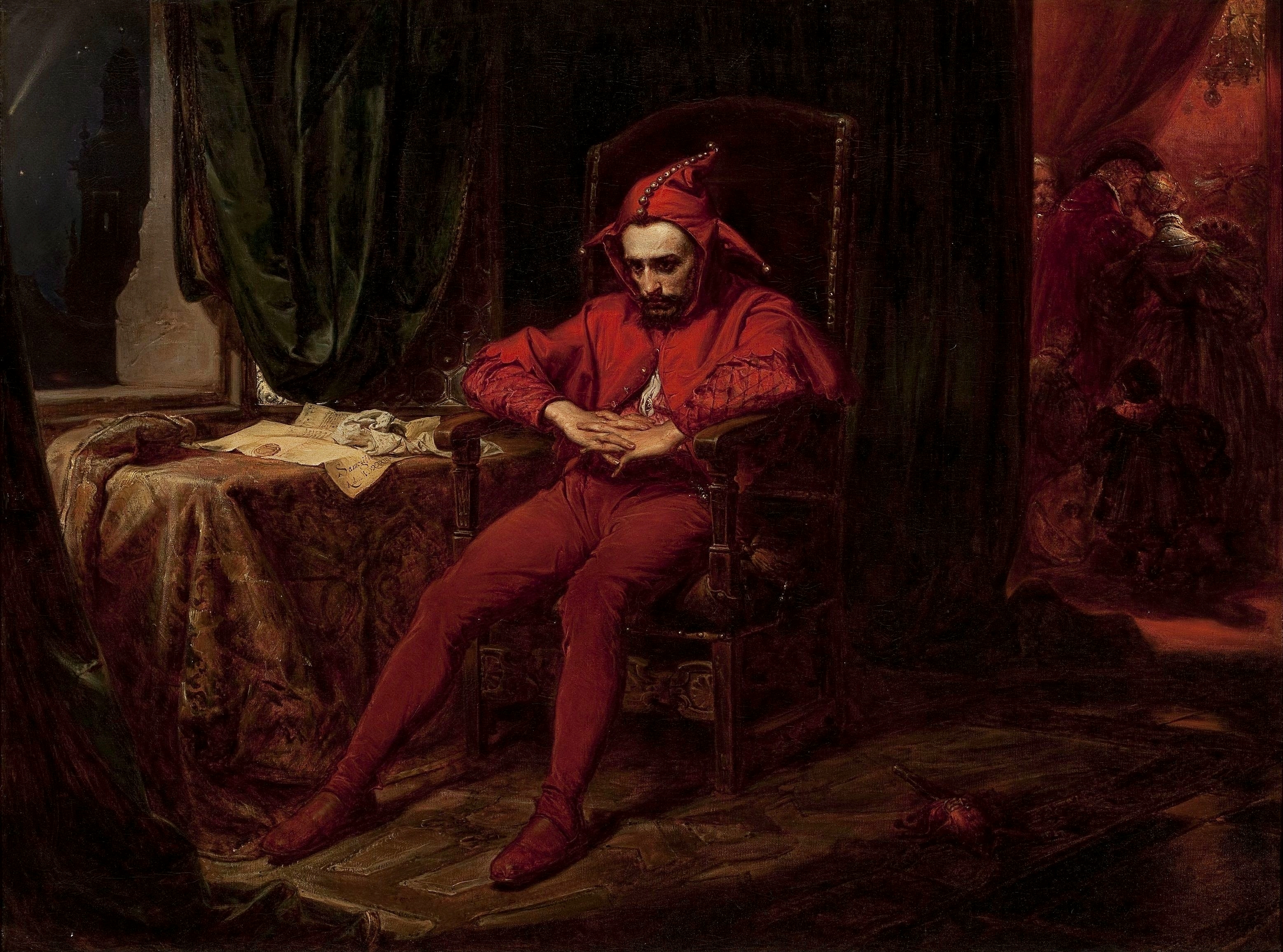 Polish, Jan Matejko, Classical art, Stańczyk, Painting Wallpaper