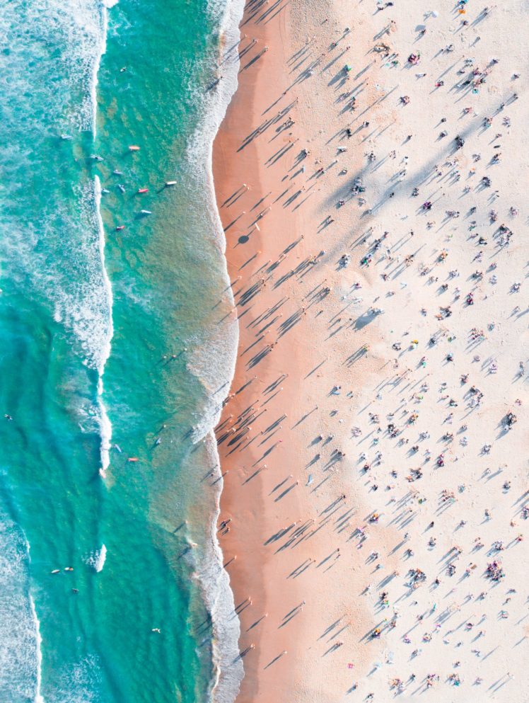 beach, Sea, Shadow, Drone photo HD Wallpaper Desktop Background