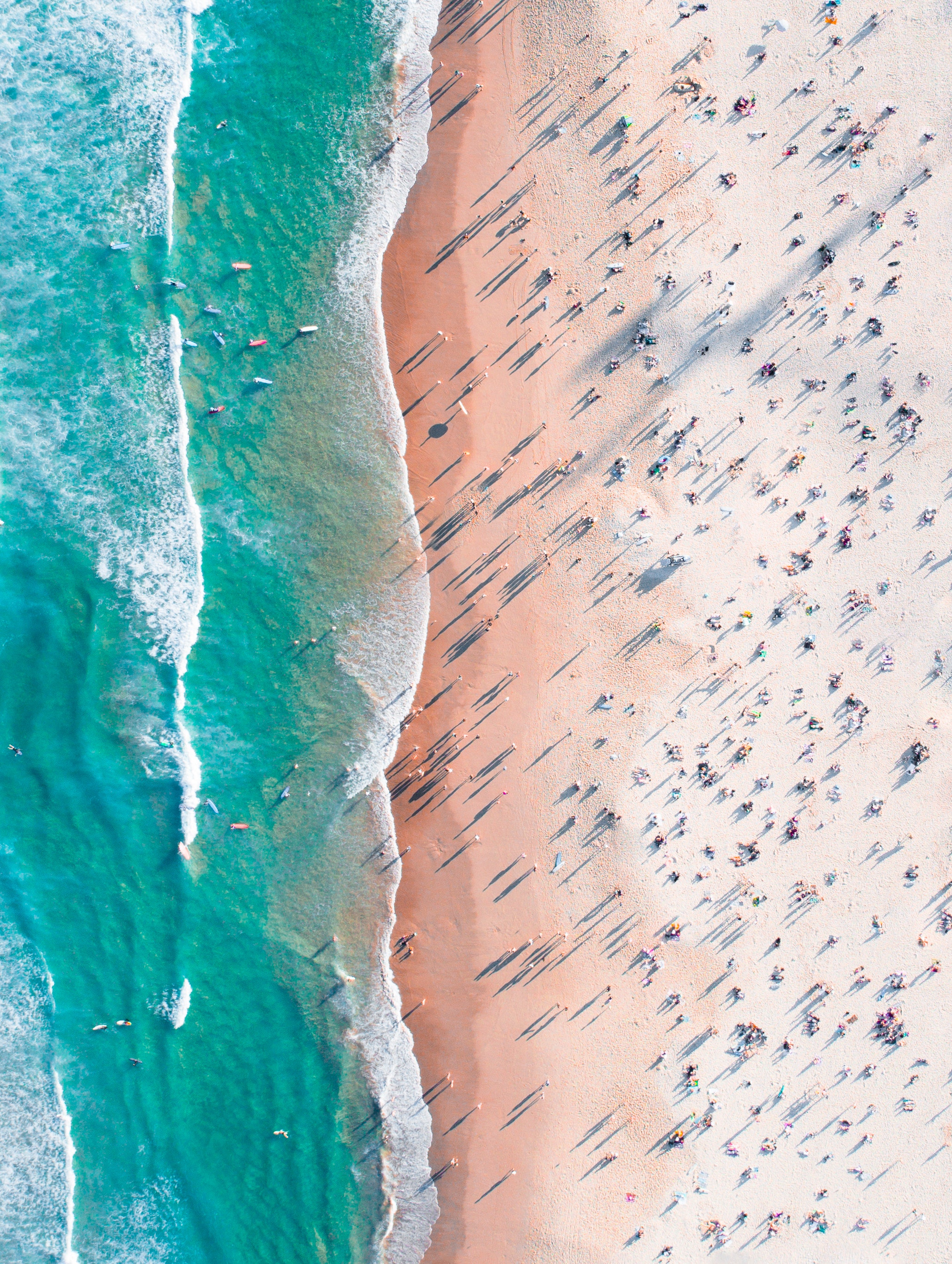 beach, Sea, Shadow, Drone photo Wallpaper