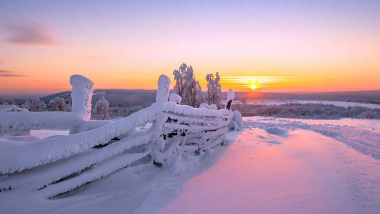 Sun, Winter, Sunlight, Snow HD Wallpaper Desktop Background