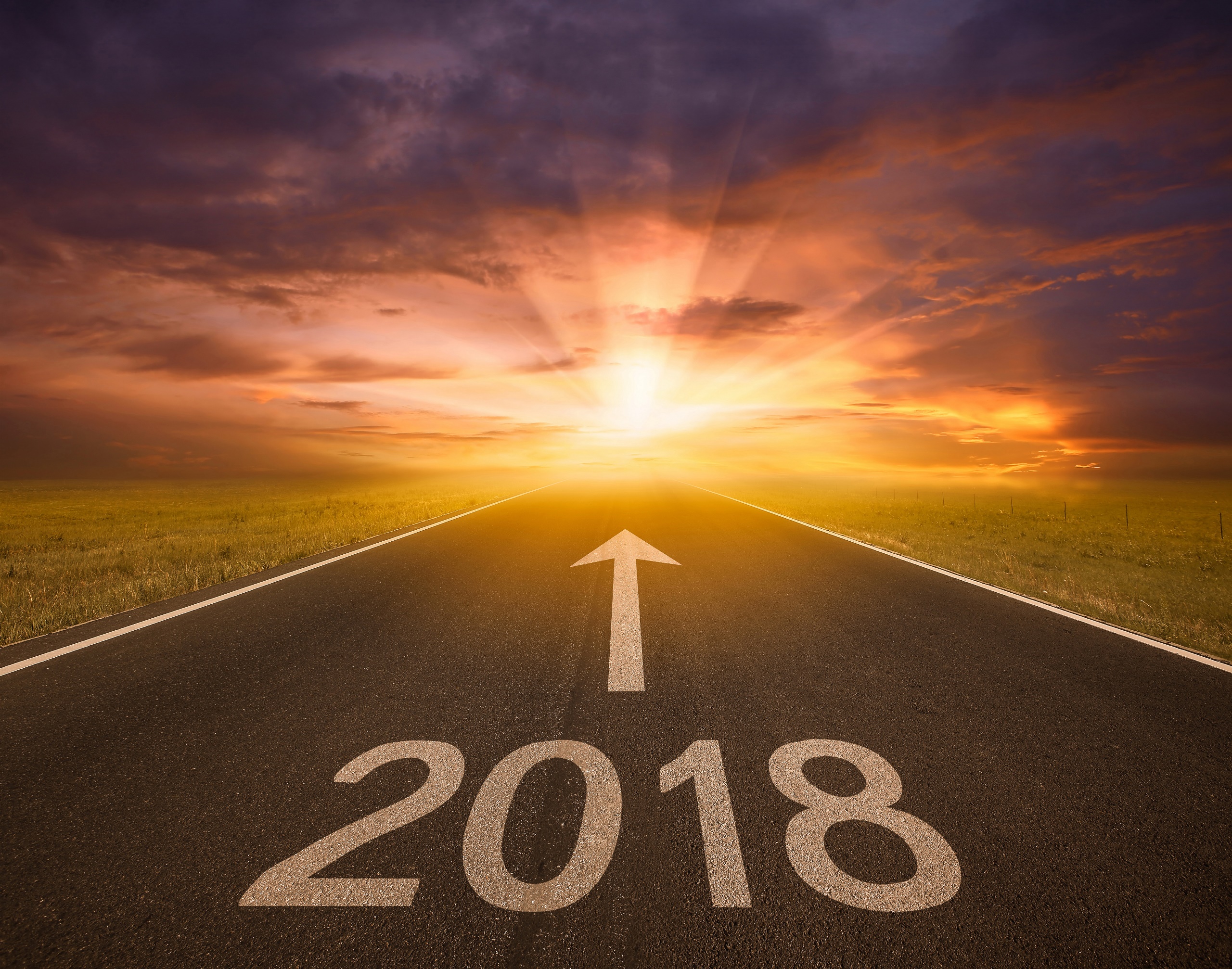 2018 (Year), Road, Sky Wallpaper