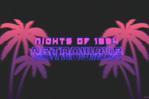 New Retro Wave, Neon, 1980s, Typography, Texture, Synthwave, Photoshop