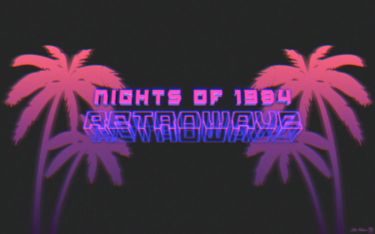New Retro Wave, Neon, 1980s, Typography, Texture, Synthwave, Photoshop HD Wallpaper Desktop Background