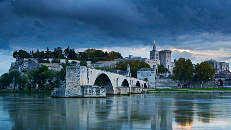 landscape, Castle, Bridge, France, Avignon HD Wallpaper Desktop Background